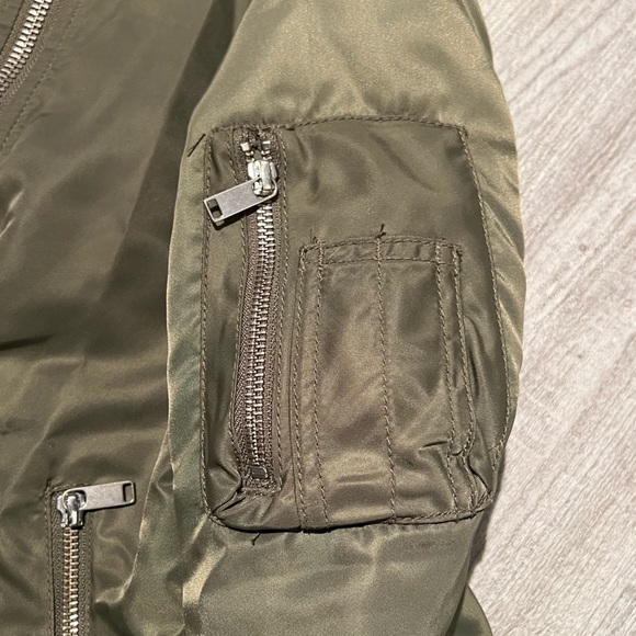 The Group Babaton army green zip up bomber jacket - Picture 6 of 16
